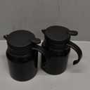 2 Pcs Thermal Coffee Carafe for Keeping Hot/Cold Stainless Steel Small Coffee Creamer Container Double Wall Vacuum Insulated Tea pot Beverage Dispenser for Milk Hot Chocolates(Black,34 oz)