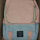 Diaper Bag with Changing Station,Diaper Bag Backpack7 in 1 Travel Baby Diaper Bag,Mommy Bag With USB Charging Port (Pink-Grey)