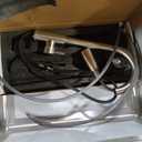 Stainless Steel Utility Sink with Retractable Hot & Cold Faucet, 47.2" Free Standing Single Bowl Sink with Drainboard for Kitchen, Laundry Room, Garage, Farmhouse