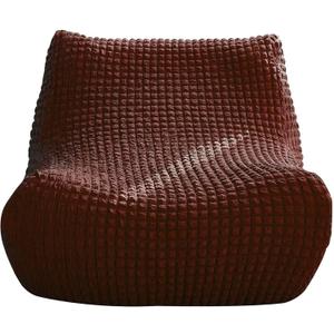 Fireside Chair Cover Armless Sofa Cover Lazy Floor Armless Chair Slipcover, Folding Sofa Bed Cover Non-Armrest Furniture Protector Without Armrests for Kids Dog Cat(Brown)
