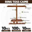 2 x Ring Toss Games for Adults, Wooden Hook and Ring Game for Bars, Patio Decor,Kids Fast-paced Home Party Interactive Game for Outdoor Indoor,Gifts for Men (15.7" X 13" Large Size)