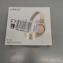 LORELEI B-C6 Wireless Over Ear Headphones, 50H Playtime Foldable Lightweight Bluetooth Headsets, Deep Bass, Built-in Microphone, Memory Foam Earmuff, for Travel, Home Office (Beige White)