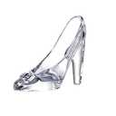 YF-ANEN Glass Crystal High Heels Bright Cool Glass Shoes Little Girl Birthday Decoration Party, Wedding Supplies Decorative Glass Shoes (Transparent)