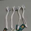 Scotch-Brite Pot + Pan Brush, Durable and Long Lasting Dish Brush with Handle for Scrubbing Stainless Steel, Outdoor Furniture, and Sinks without Scratching, Antimicrobial, and Rinses Clean, 4 Pieces