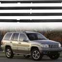 Car Outer Door Window Sweep Molding Trim Weatherstrip Seal Belt Compatible with Jeep Vehicle 1999-2004 Grand Cherokee, Replace#55135879AF 55135878AF 55135890AF 55135891AF