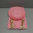 5 Pcs Dessert Table Display Set, Pink Plastic 2 Pcs Round 3 Tier Cupcake Stand Cup Cake Tower Stand with Metal Rod & 3 Pcs Serving Tray for Baby Shower, Tea Party, Wedding, Birthday Party