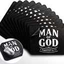 Xuhal 20 Pcs Man of God Gifts Mouse Pads Bulk for Fathers Day Church Office Party Favors Christian Mousepads for Men Employees Coworker Dad Pastor (Man of God)