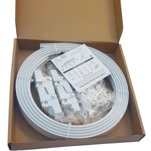 3.5m BENDABLE CURTAIN TRACK FOR STRAIGHT & BAY WINDOW RAIL Top or Face Fix all Fixings