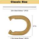 SpexDarxs Horseshoes Set, Lawn Horseshoe Outside Game Kit for Teens Adults Families - Includes 4 Horse Shoes, 2 Stakes and Carrying Case, Medium
