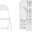 Flash Furniture Timmy Kids Plastic Folding Chairs for Pre-K through Kindergarten, Children's Folding Chairs for Daycare and Events, Set of 10, White