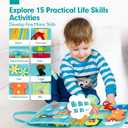 hahaland Busy Board for Toddlers Girls Montessori Toys for 3+ Year Old Farm Animals Preschool Learning Activities Toddler Travel Toys for 3+