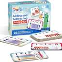 hand2mind Numberblocks Adding and Subtracting Puzzle Set, Addition and Subtraction Games, Number Puzzle, Matching Game, Preschool Math Toys, Toddler Educational Toys, Easter Basket Stuffers for Kids