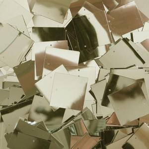 Gold Square Sequin Paillettes 25mm Metallic Embellishment Costume Craft