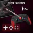 IWGAME Wireless Controller for PS-5/PC, Hall Effect Joysticks & Triggers Gaming Controller with Programmable/Remap/Turbo/LED Light Functions, 3.5MM Headphone Jack, Dual Vibration(Black)