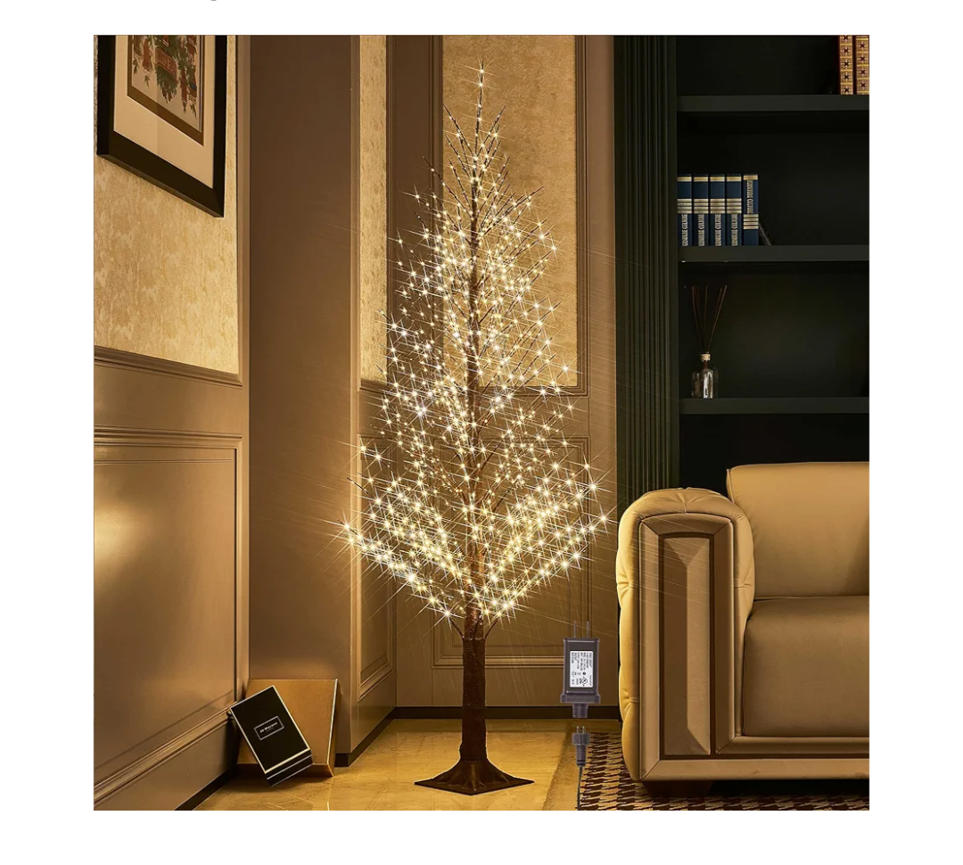 Hairui Lighted Brown Alpine Tree with 810L Warm White Fairy Lights 6FT, Twig Tree with Lights for Indoor Outdoor Home Christmas Winter Holidays Party Decoration Hairui Lighted Brown Alpine Tree with 810L Warm White Fairy Lights 6FT, Twig Tree with Lights for Indoor Outdoor Home Christmas Winter Holidays Party Decoration