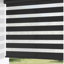 ChrisDowa Cordless Zebra Blinds for Windows, Dual Layer Free-Stop Light Filtering Window Roller Shades, Pull Down Privacy Zebra Shades for Home, Office, Bedroom, Door (57" W x 72" H, Beige)