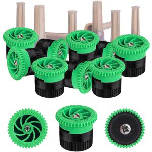 10 Pieces Variable Arc Nozzle, Sprinkler Heads Replacement Compatible with Pop Up Sprinklers Adjustable 0 - 360 Full Circle Pattern Spray Nozzle for Garden Lawn Irrigation (4AN)