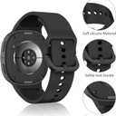 Sport Band for Samsung Galaxy Watch 8 Band 40mm 44mm/Watch 8 Classic 46mm Men Women, Seamless Soft Silicone Replacement Strap for Samsung Watch 8 Bands Correa Accessories (S/M-20mm width(135mm-195mm), 19-Black/Light Gray/Space Gray/Navy Blue)