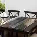 Transparent Table Cover | 1MM 47*30 INCH (119.38 X 76.2 CM) | 4 & 6 Seater Waterproof Table Cloth | Office & Home Dining Tables Top PVC Clear Protector | Thick & Water Proof 