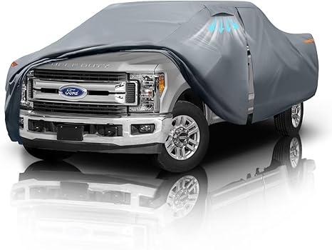 Ford F150 Truck Cover Custom Fit 1997 2025 Super Cab Short Bed(6.5') with Door Zipper, 10 Layers Outdoor Pickup Truck Cover Waterproof All Weather, Car Tarp for Wind Dust Sun etc Protection.