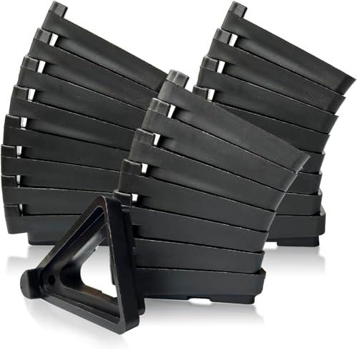 Vorregenweiss 24 PCS Pot Feet for Outdoor Planters,Invisible Breathable Pot Stands Toes Lifters for Heavy Outdoor Plants,Stackable Flower Feet Outside,Plant Risers, Black