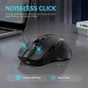 Rechargeable Bluetooth Wireless Mouse for MacBook air/MacBook pro/Tablet/Mac/Laptop/Apple/pc/, Silent Slim Use Bluetooth 5.2/3.0 and 2.4GHz USB Type-C Receive
