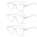 5 Pairs Reading Glasses - Standard Fit Spring Hinge Readers Glasses for Men and Women (5 Pack Transparent, 1.75)