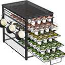 Simple Trending 5 Tier Coffee Pod Holder for K Cup, 160 Pod Pack Capacity Rack, Metal, Black