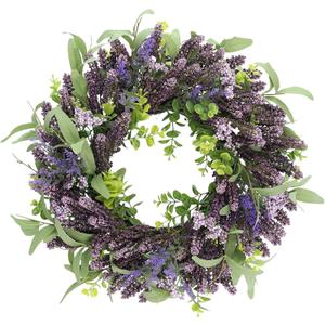 26'' Wreath for Front Door, Spring Purple Wreaths for Outdoor Indoor Decor