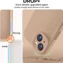 Vooii Compatible with iPhone 13 Case, Liquid Silicone Upgrade [Camera Protection] [Soft Anti-Scratch Microfiber Lining] Shockproof Phone Case for iPhone 13 6.1 inch - Light Brown