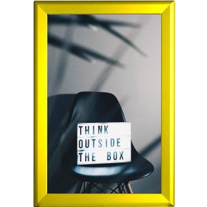 BNV Aluminum Front Load Snap Poster/Picture Frame, Yellow, 11x17 Inches, 1.25'' Profile, Wall Mounting, Portrait and Landscape Mode, Easy Installation, Anti-Glare, PVC Cover, Lightweight