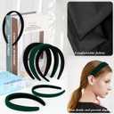 DiyJibb Velvet Headbands for Women and Teens, 6PCS Non-Slip Padded Hairbands with 3 Width Options (0.6", 0.8", 1.2"), Soft Comfortable Hair Accessories for Daily Wear, Makeup, Sports, and Gifts