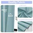 Simplebrand Ava Aqua Blackout Curtains for Bedroom 63 Inch Length 2 Panels Set, Nursery Thermal Insulated Energy Saving Rod Pocket Window Treatment Curtains Blackout Drapes, W40 x L63 Inch, Aqua
