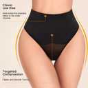 SIMIYA Body Shaper Compression Stomach Shapewear Thong Girdle, Medium
