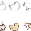 Fox Run Mini Animal Cookie cutters, 0.75 x 1.5 x 1 inches, Metallic