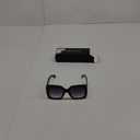 GQUEEN Oversized Square Frame Sunglasses Womens Retro Vintage Trendy Shades,S904 (Retro Black Frame/Grey Lens)