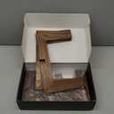 Gendral Forwepup 2 Pack Wood Plant Stand, Mid Century Modern Planter Stand Rattan Flower Pot Stand, Low Short Plant Stands Indoor - Boho Rustic Wooden Stool for Plant Pot Holder, Fit 5-15 Inch Pot