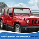 RAZPOY JK Windshield Sunshade, 8PCS Side Window Sun Shade Compatible with 2007-2017 Jeep Wrangler JK 4-Door