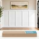 Weysat 1 Set Board and Batten Wall Panel Wainscoting Panel 94.5 X 47.2 Inch
MDF Decorative Paintable Wall Panel, Premade Wall Molding Trim, Accent Kit, for DIY Home Bedroom Living Room Decor