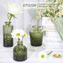SUPMIND Bud Vase Set of 24, Green Bud Vases in Bulk, Small Flower Vases for Centerpieces, Mini Vintage Vase for Rustic Wedding, Home,Table Decoration