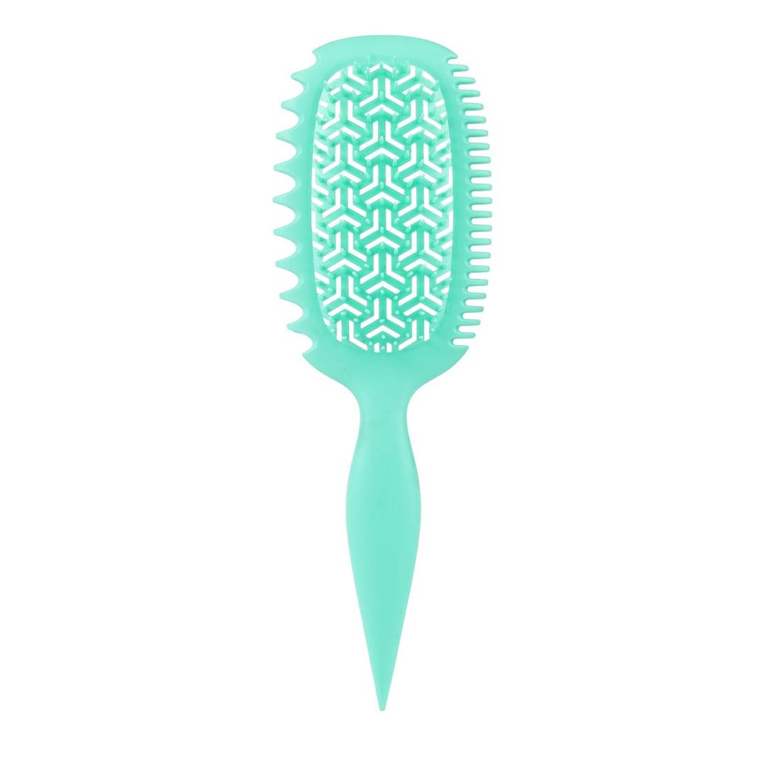 Curly Hair Brushcurl combVented Hair Brush for DetanglingSuitable for All curly hoip, Shaping and Defining Curls For Women and Men Less Pulling (Green)