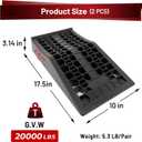ROBLOCK Car Ramps for Lift and Vehicle Maintenance, Portable Low Profile Car Ramps for Garage, Heavy Duty Tire Ramps for Low Chassis Cars and Support Jack, 17.5''x10''x3.14'', 2 PCS