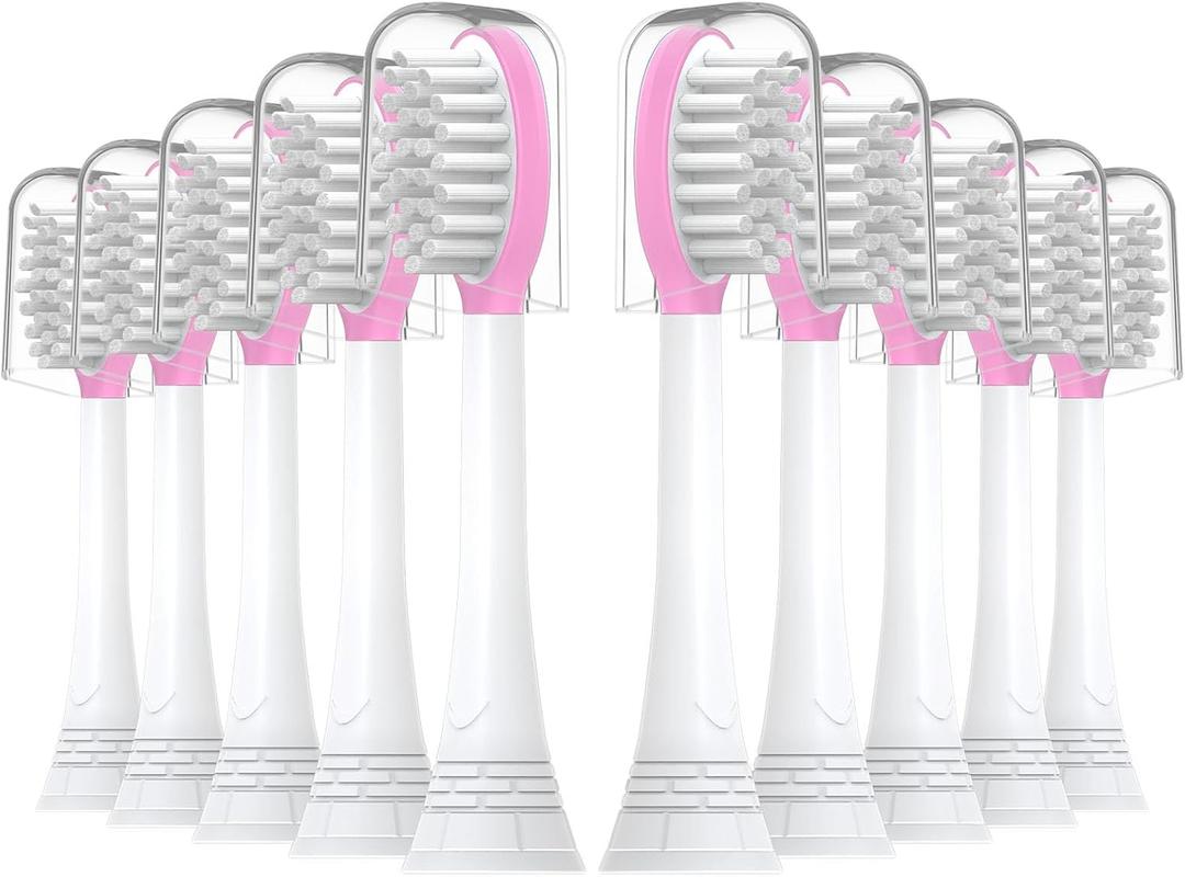 Kids Replacement Toothbrush Heads 10 Pack for Philips Sonicare Electric Toothbrush Soft Brush Head for Child 7+ for Boy Girl,Pink (Over 7 Years Old-pink)