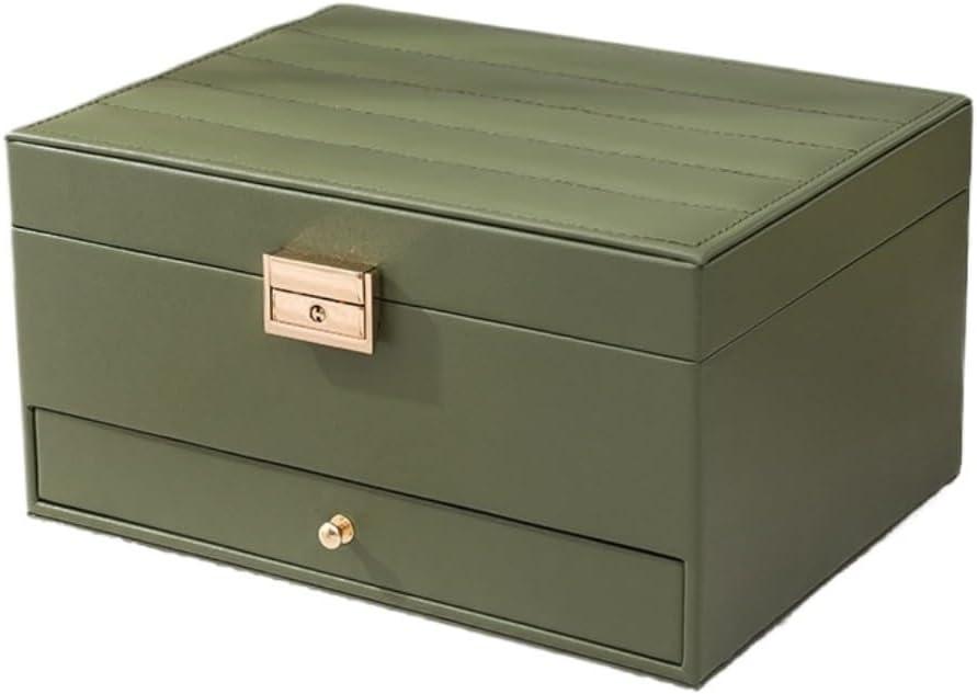 Jewelry Box, Jewelry Storage Jewelry Box Anti-oxidation Lock Drawer Multi-layer European Necklace Earrings Bracelet Jewelry Storage Box Jewelry Storage Box(A)