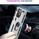 Dionsibei Military Grade Drop Impact for Samsung Galaxy A52 5G Case 360 Metal Rotating Ring Kickstand Holder Armor Heavy Duty Shockproof Cover for Galaxy A52 5G/4G Phone Case (Silver)