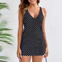 Halcurt Women's Two Piece Swimsuits Tankini Sets with Shorts and Pocket Tummy Control Drawstring Bathing Suit