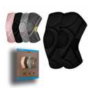 KN-01 Knee Brace For Women & Men Knee Sleeve For Pain Compression Knee Protector Support 1 Pair (Black, Large)