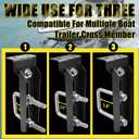 KJE 8" Boat Trailer Bunk Brackets, Heavy Duty Galvanized Swivel Top Bunk Bracket Kit for 1.5" x 3", 2" x 3", 3" x 3" Boat Trailer Crossmember, Upgraded Corrosion-Resistant, 4Pack