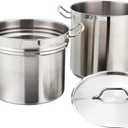 Winco 20qt S/S Double Boiler w/Cover