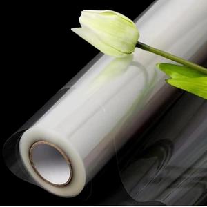 Vanhench 32 in 50 ft (600") Clear Cellophane Wrap Roll 3Mil Thick for Gift, Basket Treats Bag, Bouquet Flower Wrapping, Clear Plastic Wrap Mothers Day Easter Wrapping Paper (32" fold into 16")